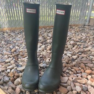 Hunter green tall original adjustable back boots